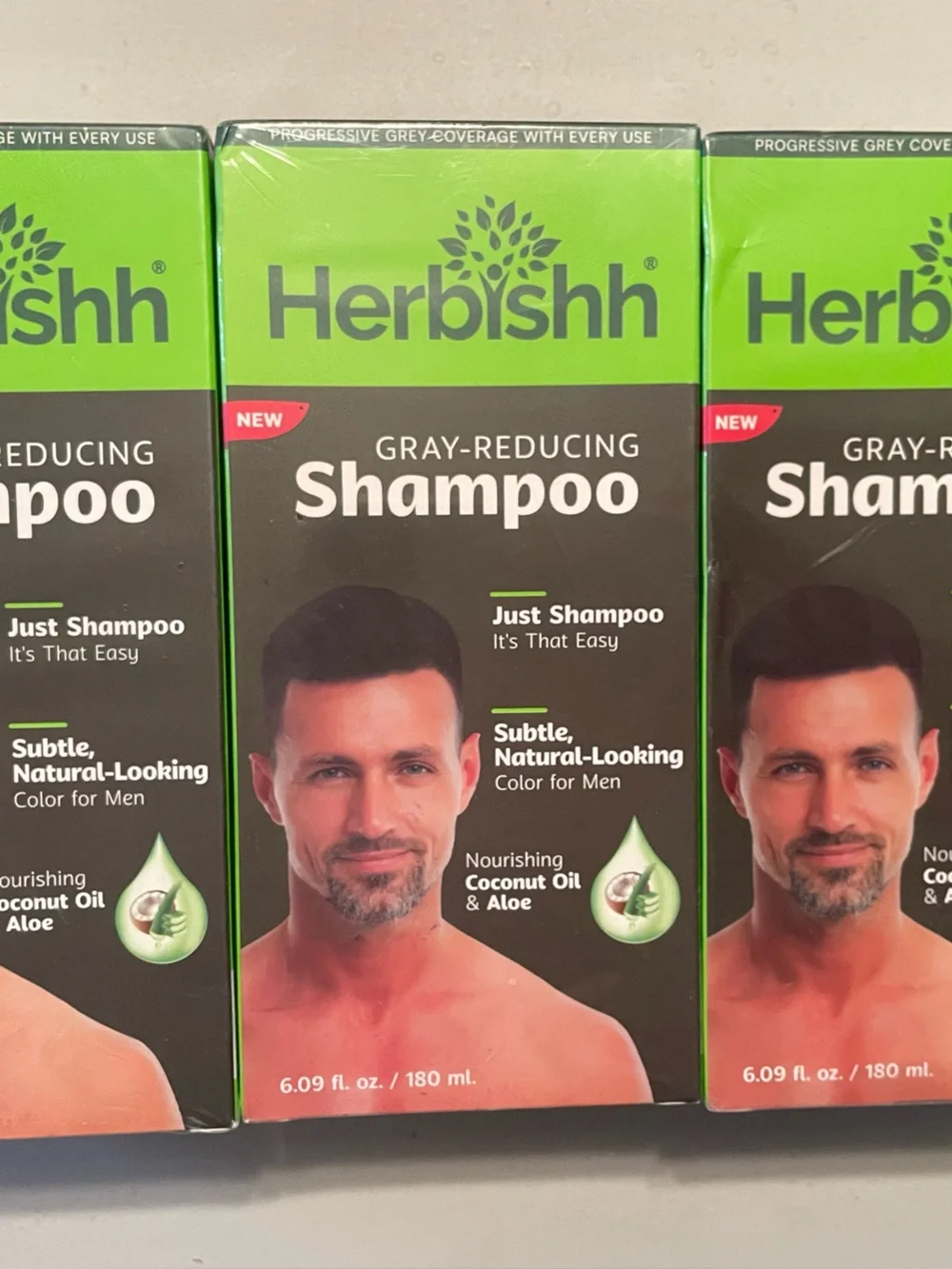 Gray-Reducing Shampoo for Men - Natural Black X3 Bundle